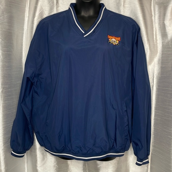 Cooperstown Dreams Park Men’s 2XL Navy V Neck Lined Windbreaker Pullover - Picture 1 of 8